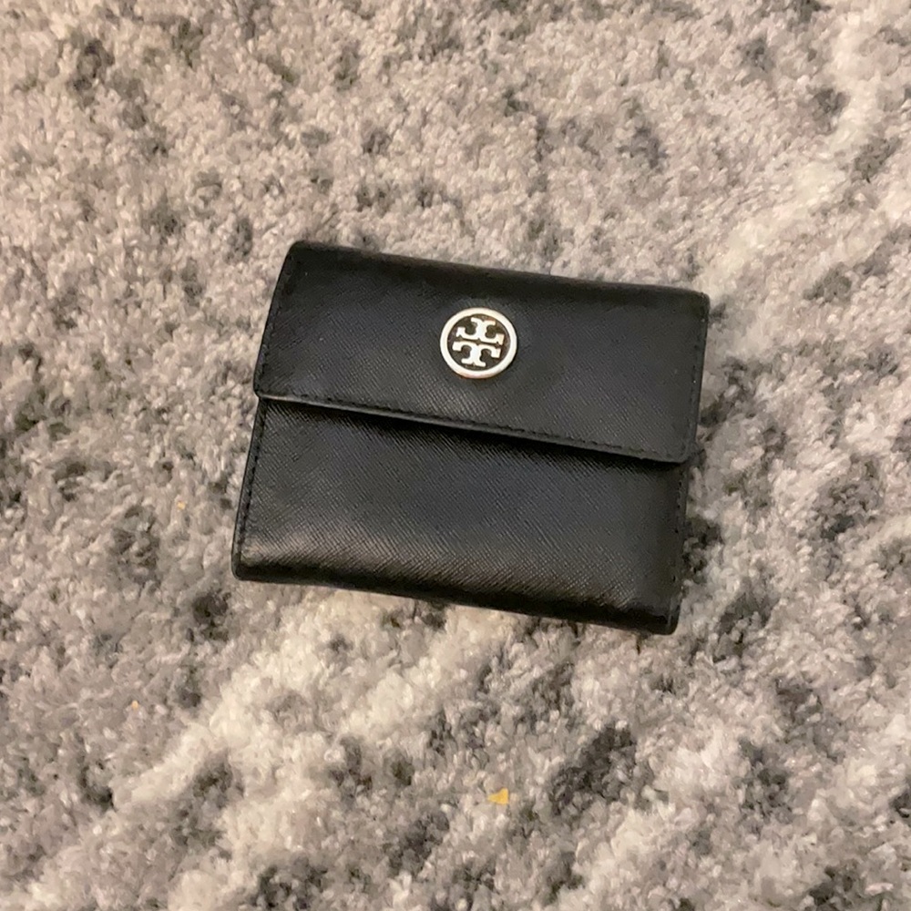 Black Tri-fold Tory Burch Wallet